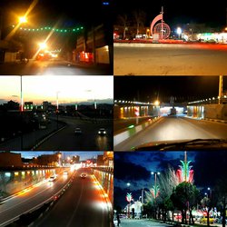 تعمیر تجهیزات نورپردازی و چراغانی در سطح شهر تاکستان
