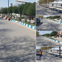 آغاز رنگ آمیزی جداول سطح شهر توسط شهرداری خرمشهر