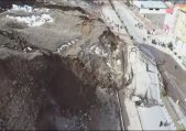 فیلم برداری هوایی از محل رانش زمین در طالقان