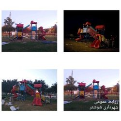 نصب وسایل بازی پلی اتیلن در پارک شهید همت پور