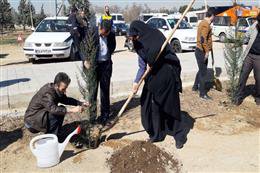 گرامیداشت روز درختکاری و هفته منابع طبیعی در پالایشگاه نفت شهید  تندگویان شهرستان ری