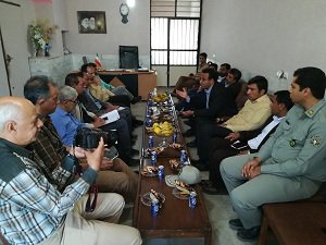 برگزاری جلسه هیئت کارشناسی شرکت آب منطقه ای کرمان با فرماندار ریگان