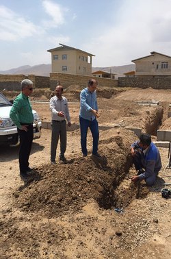 اجرای پروژه  آبرسانی به مسکن مهرشهر نوبران