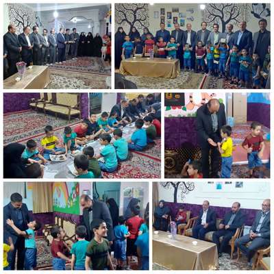 دیدار مهران حسین زاده شهردار گناباد با فرزندان خانه طاها به مناسبت روز جهانی کودک