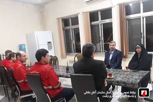 بازدید فاطمه شیرزاد عضو محترم شورای اسلامی شهر رشت از ایستگاه 6 آتش نشانی رشت