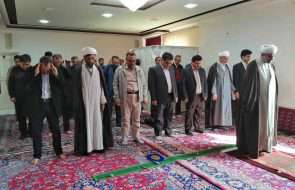 برگزاری نماز مشترک ادارات تابعه وزارت نیرو در شهرستان گناباد