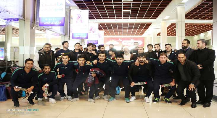 استقبال از تیم شهرداری تبریز پس از قهرمانی در مسابقات فوتسال کلانشهرهای کشور