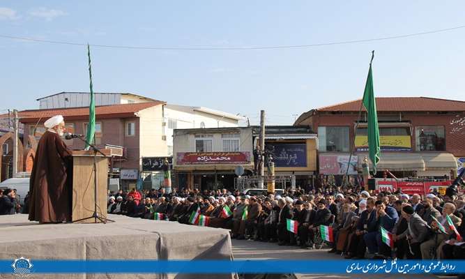 حضور کارکنان مجموعه شهرداری ساری در راهپیمایی نهم دی ماه