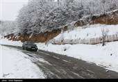 بارش برف و باران در جاده‌های ۸ استان