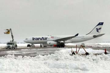 برقراری پروازهای فرودگاه کرمانشاه با وجود بارش برف