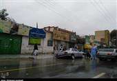 بارندگی در جاده‌های ۲ استان