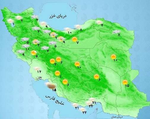 هواشناسی ایران ۹۸/۱۲/۴|آغاز بارش برف و باران شدید در اکثر مناطق کشور/هشدار کاهش ۱۵ درجه‌ای دما