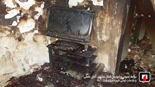 آتش سوزی خانه ویلایی در بلوار شهید افتخاری رشت/ آتش نشانی رشت