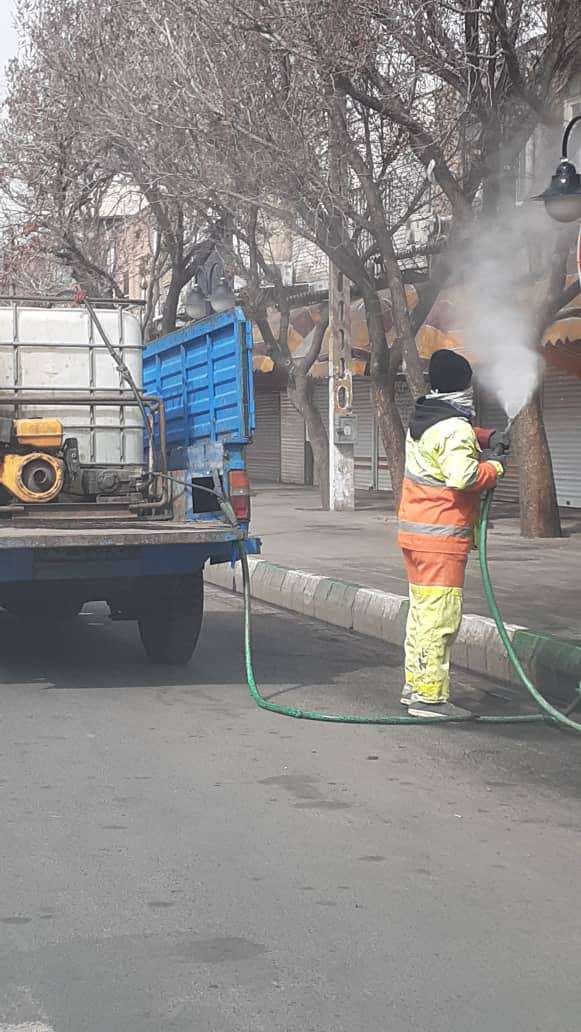 ضد عفونی گسترده محدوده مرکزی شهر