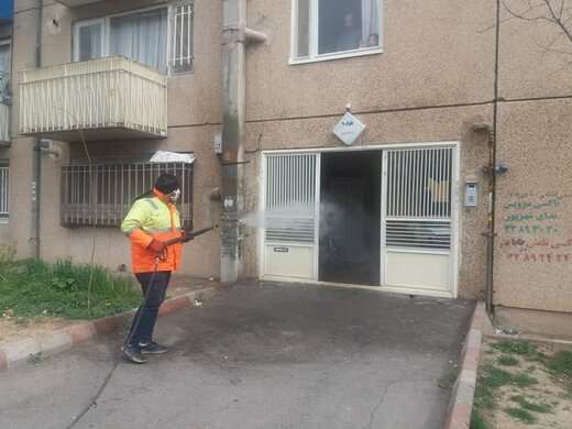 عملیات ضد عفونی و پاکسازی در شهرک امام(ره)