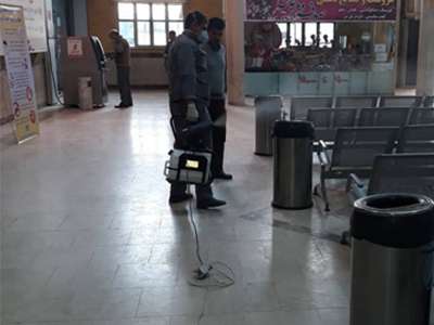 ضدعفونی پایانه‌های مسافربری و ناوگان عمومی قزوین به صورت مستمر ادامه دارد
