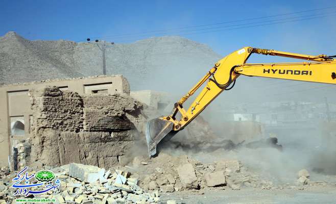 گزارش تصویری / تملک و آزادسازی یک باب ساختمان به مساحت 500 مترمربع در طرح تعریض خیابان سروش  محله دهنو