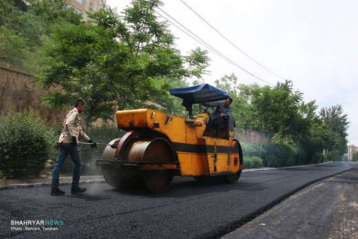 آسفالت اساسی بلوار شهید شفیع زاده