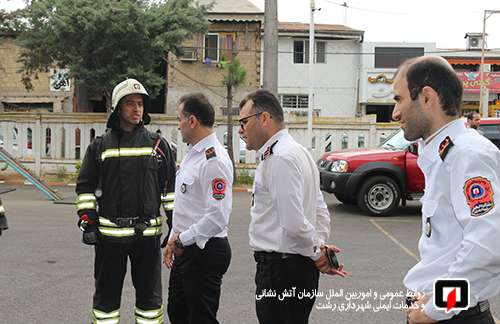 گزارش تصویری از بازدید سرپرست و تنی چند مدیران سازمان آتش نشانی از ایستگاههای تابعه آتش نشانی رشت