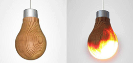 لامپ چوبی مشتعل، ابتکار دیدنی طراح ژاپنی!