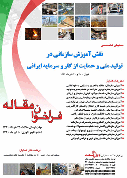 همایش تخصصی نقش آموزش سازمانی در تولید ملی و حمایت از کار و سرمایه ایرانی