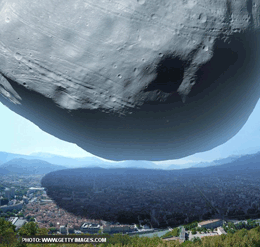 تصویر هراسناکی از آینده یک شهر در صورت رویارویی با قمر فوبوس