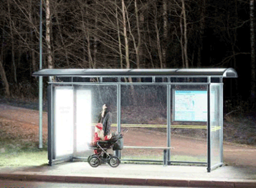 مقابله با افسردگی به سبک سوئدی: نور درمانی در ایستگاه‌های اتوبوس