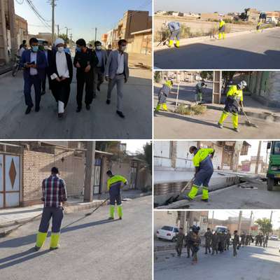 سومين هفته از نظافت و پاكسازى محله به محله در كوى سرحانيه توسط شهردارى خرمشهر برگزار شد