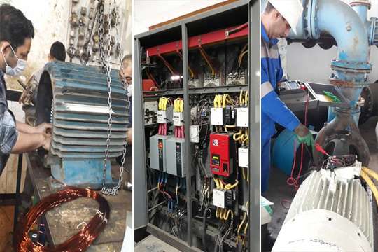 تعمیر و راه اندازی یک دستگاه الکتروپمپ تاسیسات آبرسانی مرکزی شهر بندرانزلی
