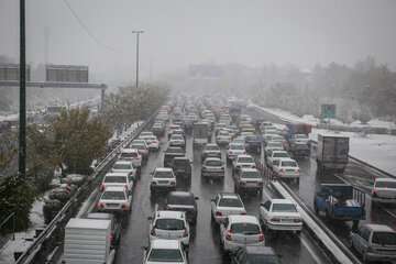 ترافیک سنگین در محور تهران- فشم