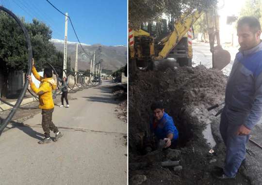 تقویت فشار آب شرب روستای علی آباد منجیل