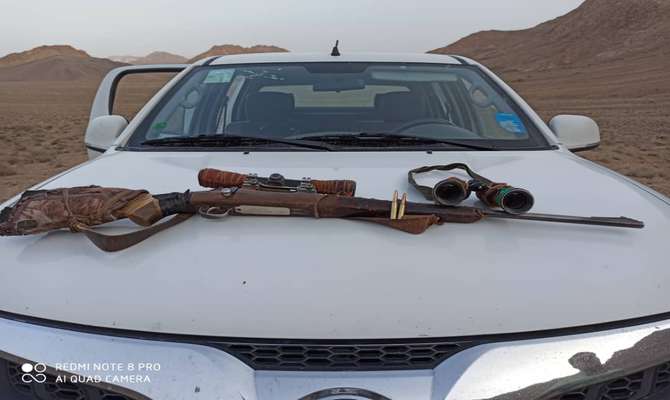 دستگیری یک متخلف شکار و صید در شهرستان نایین