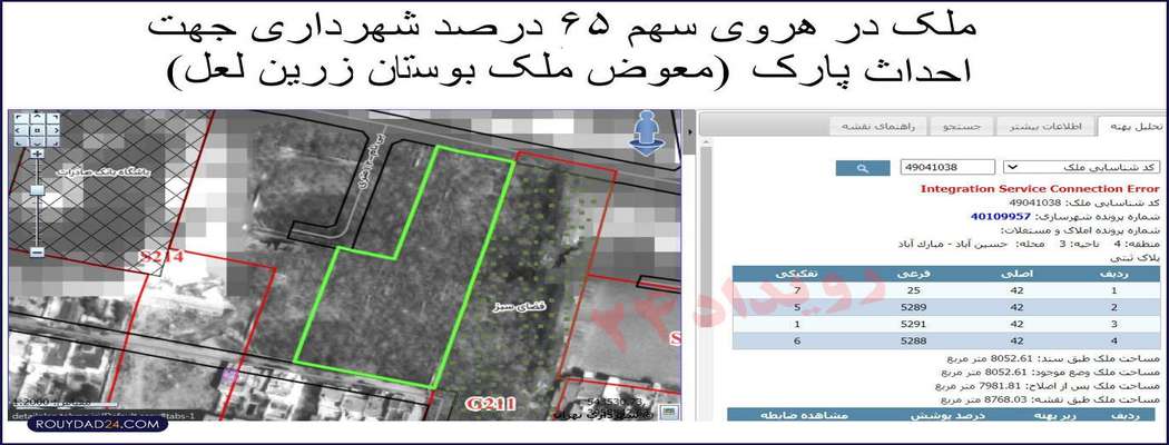  واگذاری ملک ۸۰۰۰ متری به حداد عادل