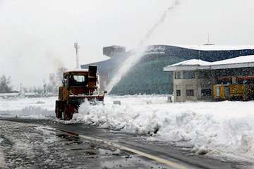 مانور عملیات زمستانی در فرودگاه سردار جنگل رشت برگزار شد