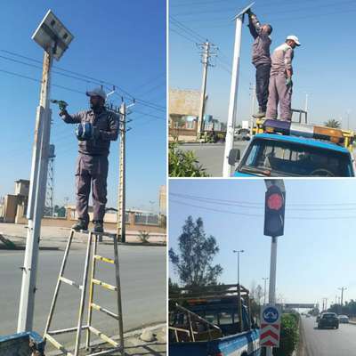 ایمن سازی معابر با بهسازی و رفع نواقص تجهیزات ترافیکی توسط شهرداری خرمشهر