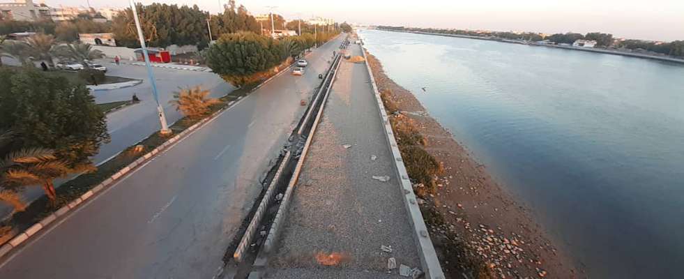 پروژه ساحل سازی رودخانه کارون توسط شهرداری خرمشهر آماده کفپوش گذاری شد