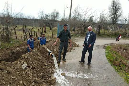 رفع کمبود آب شرب ساکنان کوی شهید موسوی دهستان چوبر شهرستان شفت