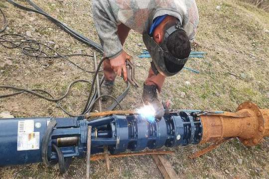 بهبود وضعیت آب شرب روستای گلسرک بخش سنگر