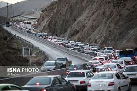 ترافیک سنگین در جاده چالوس، هراز و فشم