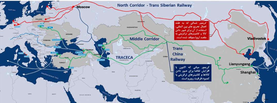 سرمایه گذاری مشترک چهار کشور برای توسعه دالان ترانزیت میانی/ تلاش برای اتصال به کریدور شمال-جنوب از مسیر ایران