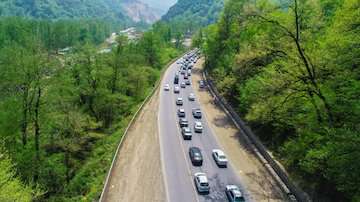 بارش باران در برخی محورهای مازندران و گلستان