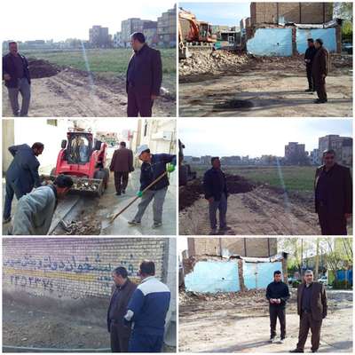 بازدیدوپیگیری  از روند اجرای پروژه ها توسط مهندس نصراله پور شهردار خوی صبح امروز