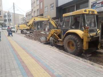 اجرای پر شتاب سنگفرش خیابان آبیاری