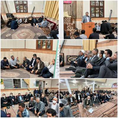 دیدار مسئولین محترم شهرستانی با شهروندان در مسجدچهارده معصوم باغ متولی