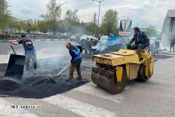 اتمام عملیات آسفالت‌ریزی در سه مسیر شهرداری منطقه ۲ تبریز