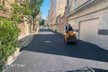 اتمام آسفالت‌ریزی کوی‌های میخک و بنفشه شهرک پرواز
