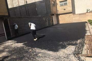 آسفالت‌ریزی کوچه بهارستان واقع در خیابان خطیب
