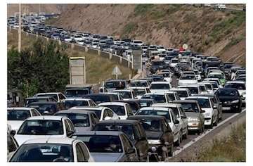 ترافیک سنگین در آزادراه قزوین - کرج/ترافیک سنگین در محور شهریار - تهران