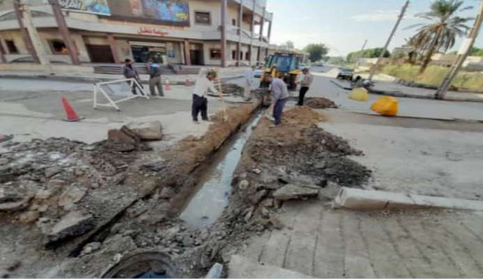 احداث شبکه دفع آبهای سطحی خیابان جلالی توسط شهرداری خرمشهر