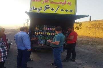 جمع آوری ۱۵ وانت بار میوه فروش و انتقال به پارکینگ در جنوب غرب تبریز
